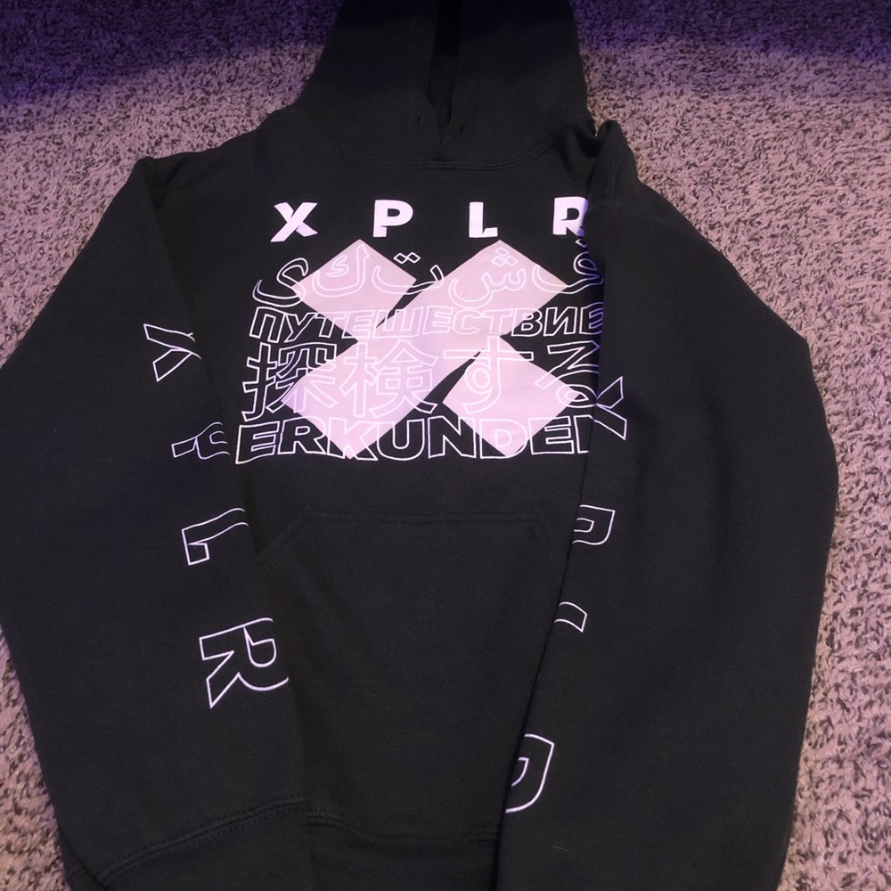 sam and colby multi-language xplr hoodie